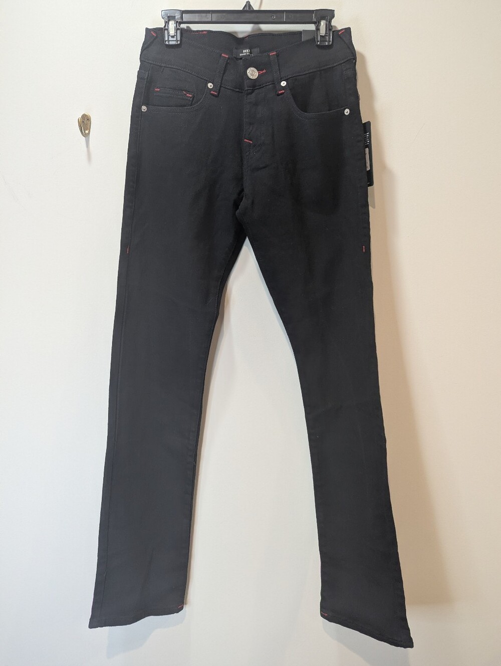 NWT True Religion Ricky Relaxed Straight Leg Black Jeans Men's Size 28 X 34